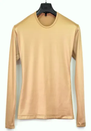 1992 Structured Gold Satin Jersey Slim T-Shirt