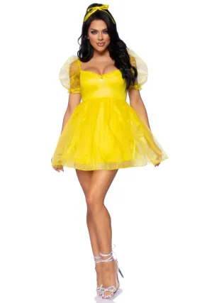 Babydoll Dress with Ruffled Sweetheart Neckline