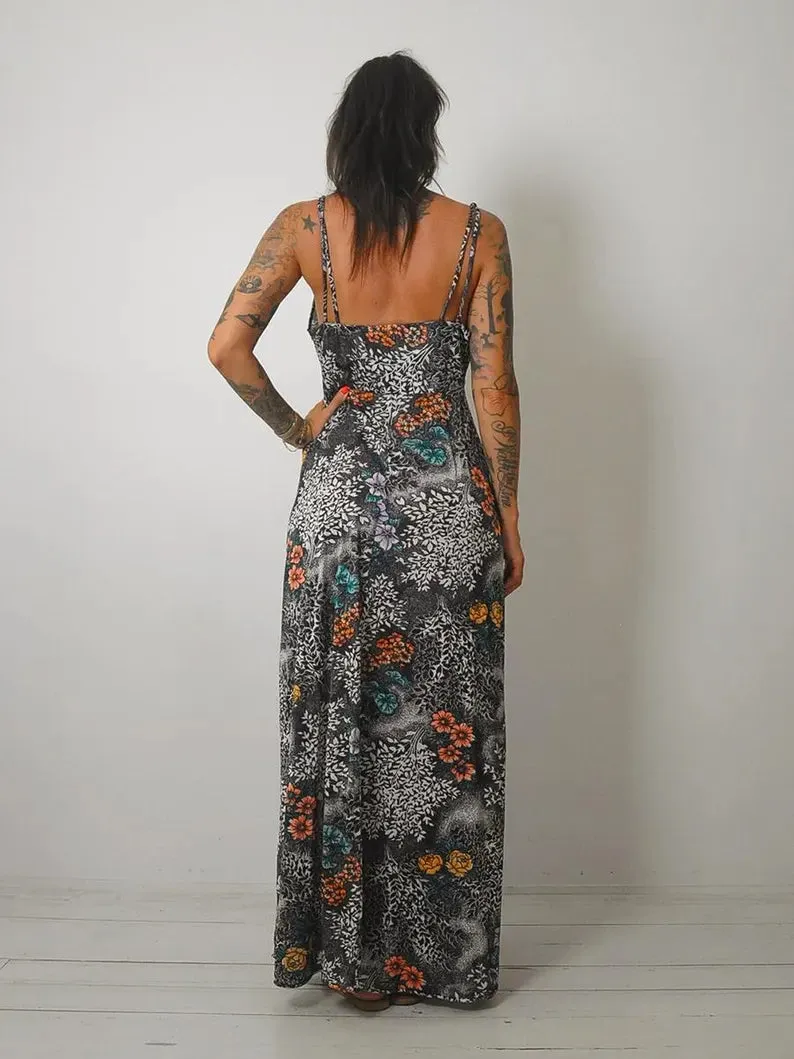 1970's Maxi Sundress w/ Cape