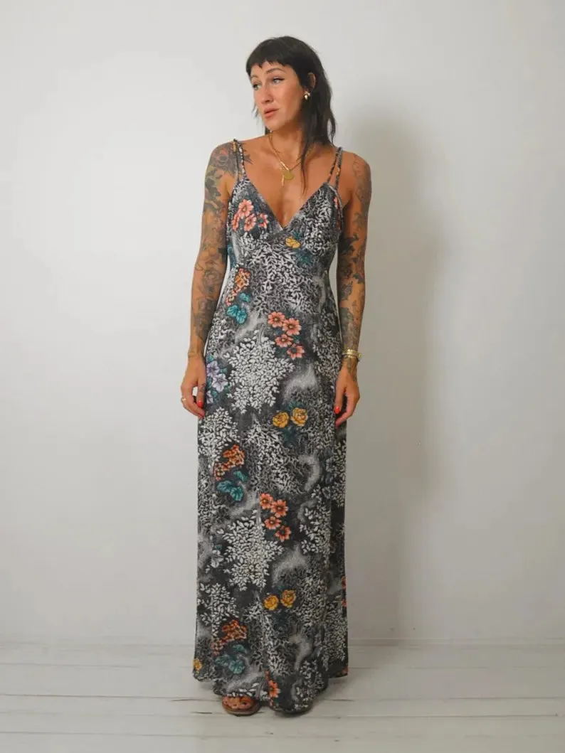 1970's Maxi Sundress w/ Cape