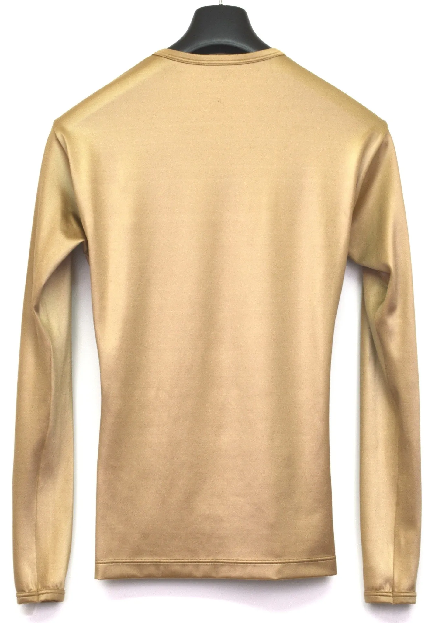 1992 Structured Gold Satin Jersey Slim T-Shirt