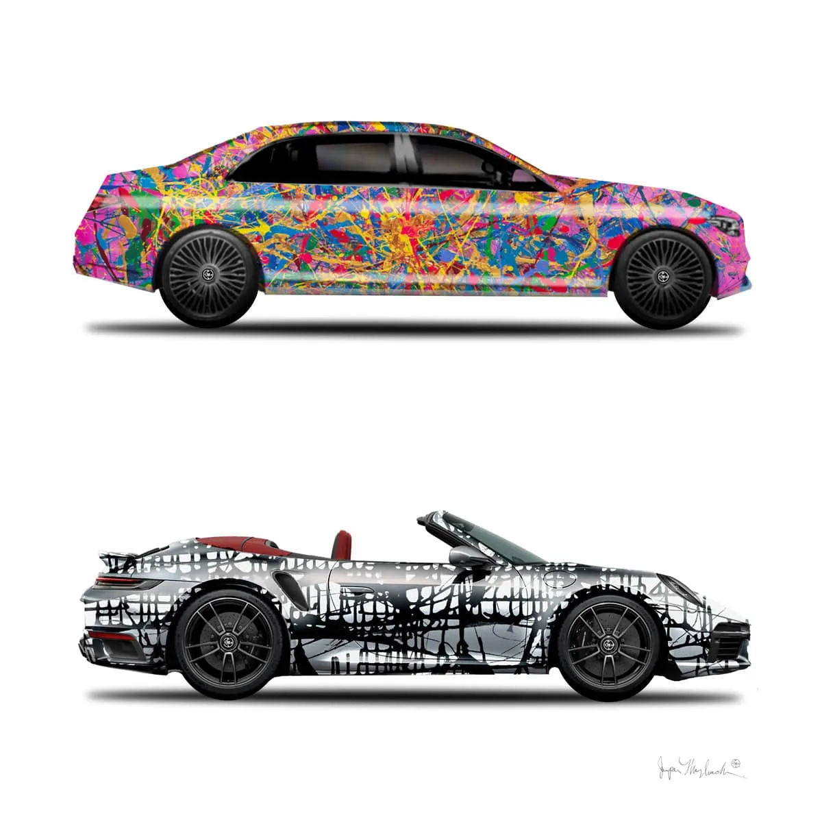 2 - Quantum Dream & Dark Matrix Cars by Jumper Maybach® (Print on Paper)