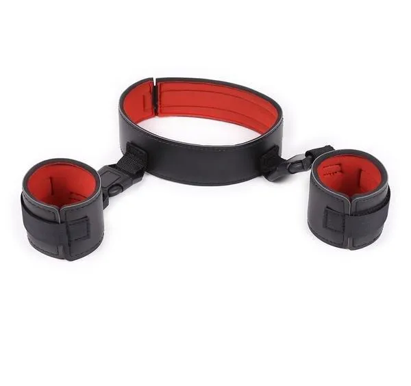 7257DL       Padded Connected Collar to Wrist Cuff Set