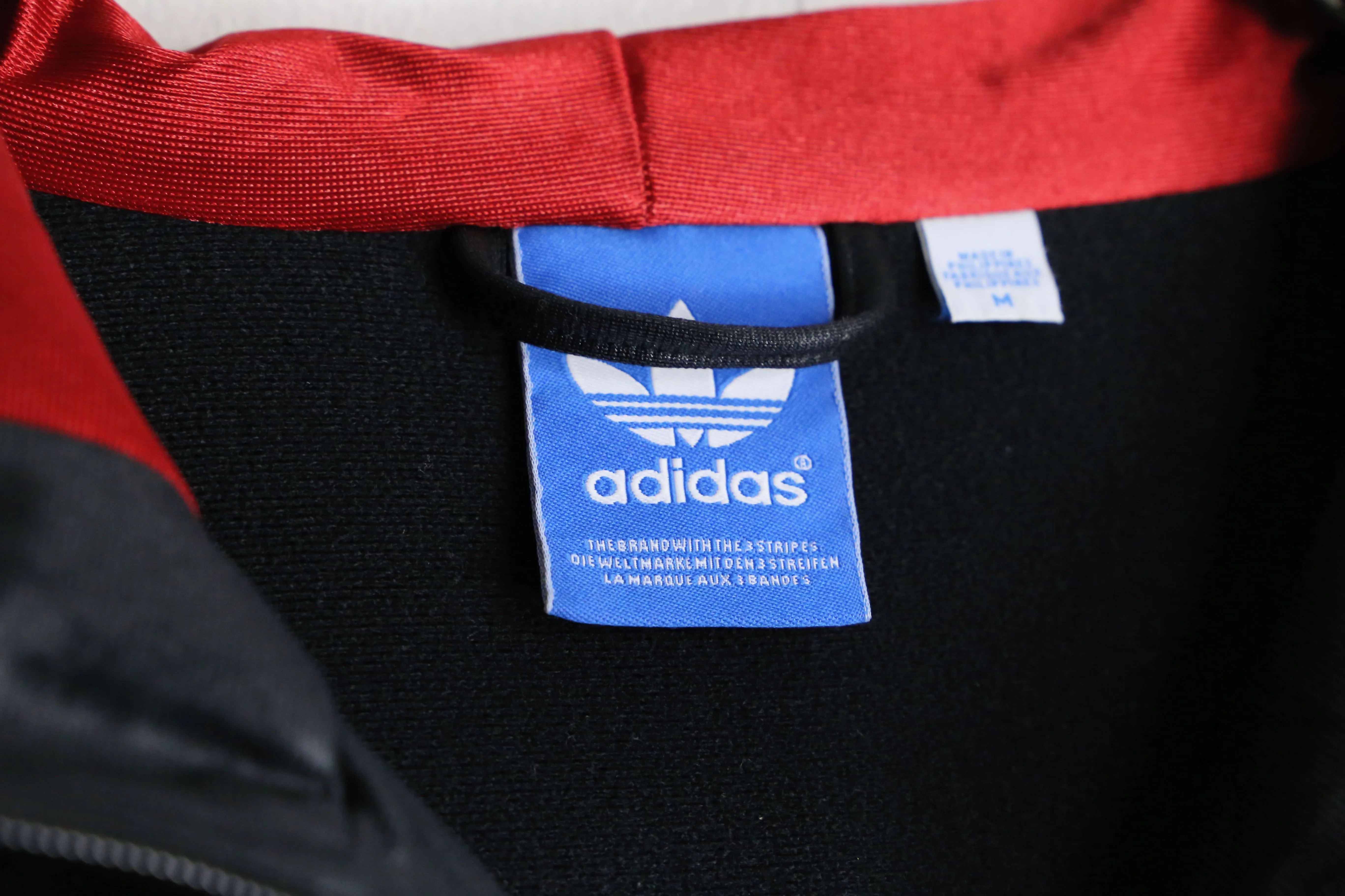 “adidas” black hoodie track jacket