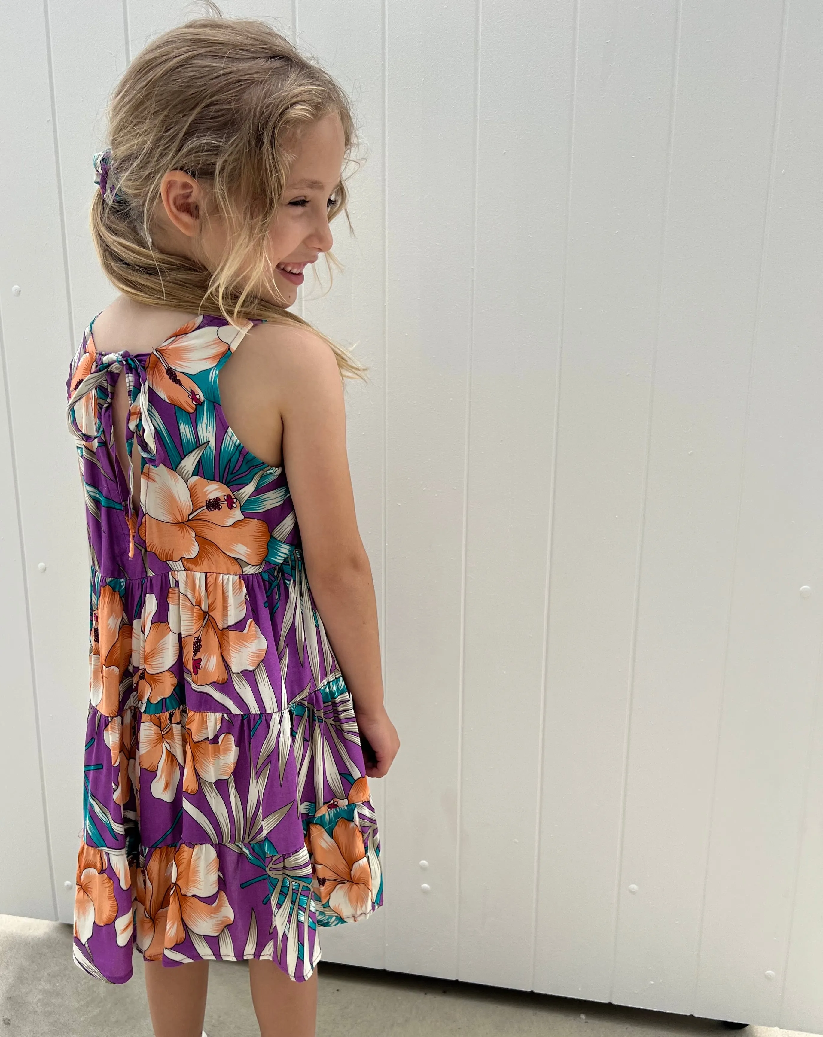 Aloha Kids Dress Purple