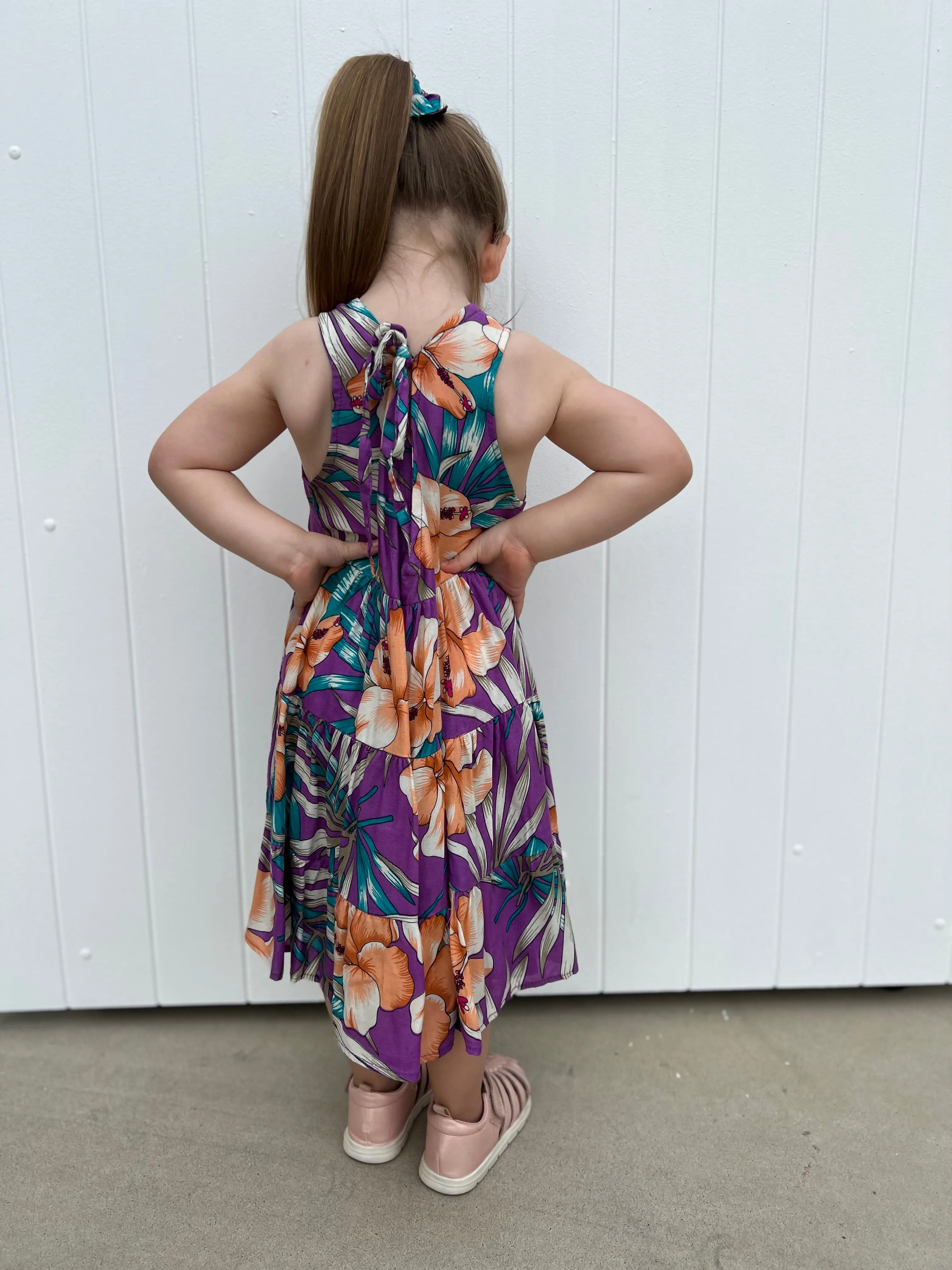 Aloha Kids Dress Purple