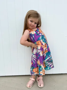 Aloha Kids Dress Purple