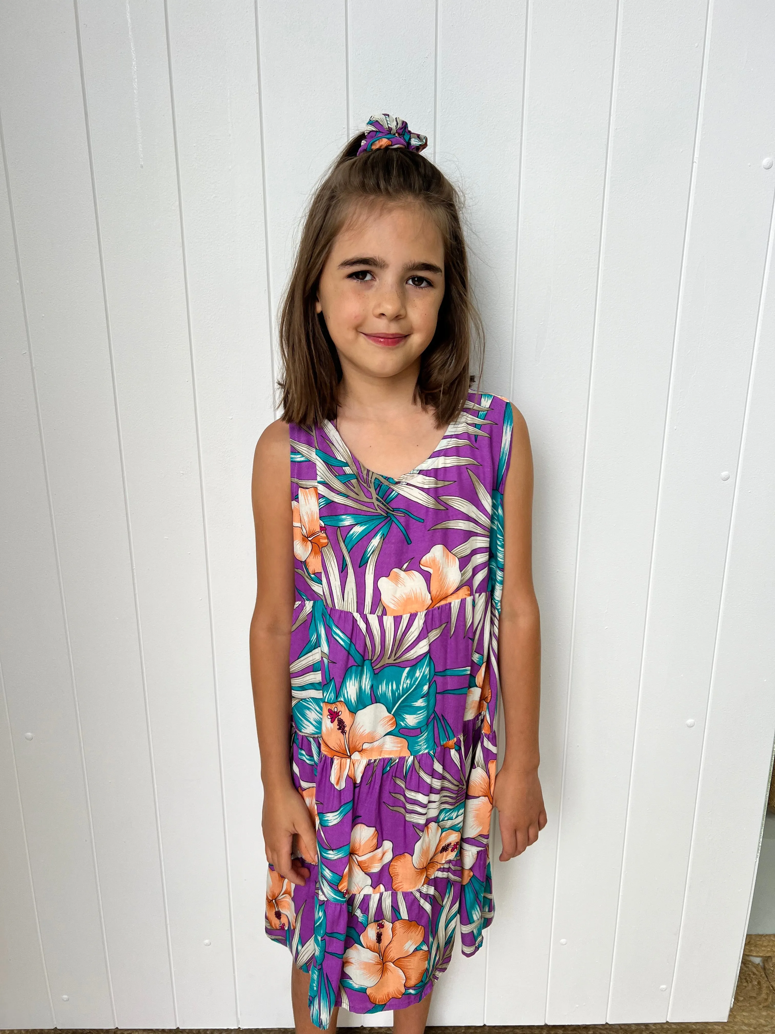 Aloha Kids Dress Purple