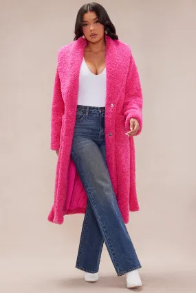 Alyssa Faux Fur Coat - Hot Pink