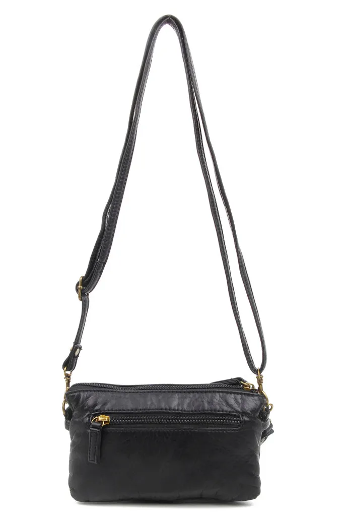 Anita Three Way Crossbody Wristlet Black