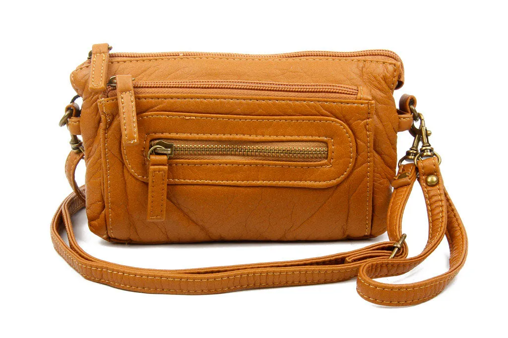 Anita Three Way Crossbody Wristlet Light Brown