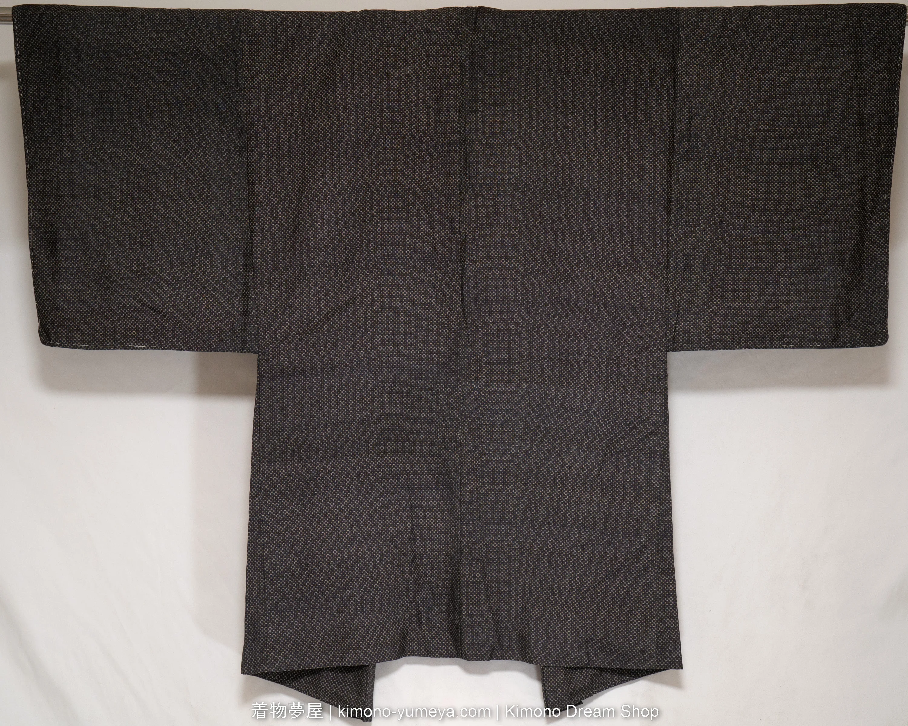 Antique Men's Haori with Japanese Indigo Dye - Early 1900s Retro Design Traditional Kimono Jacket with Marugumi Himo - Where to Buy Online Shop