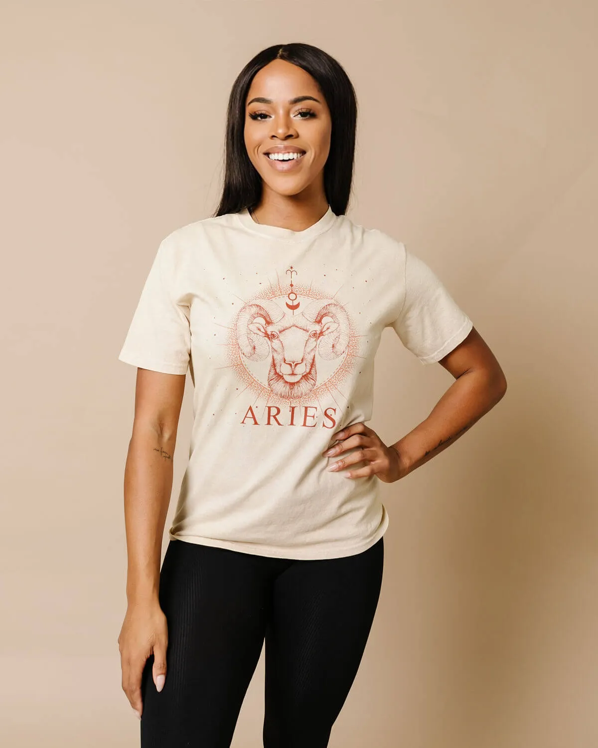 Aries Zodiac Graphic Crew T-Shirt | S-3XL