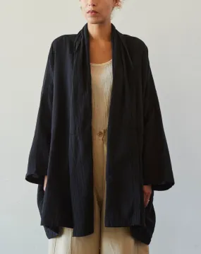 Atelier Delphine Gauze Haori Coat, Black