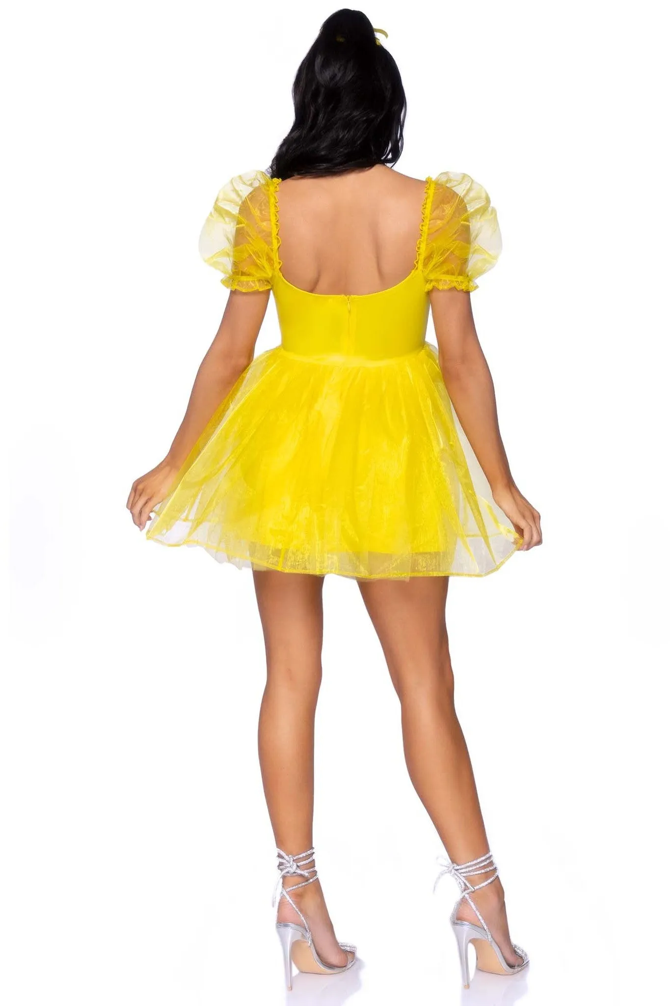 Babydoll Dress with Ruffled Sweetheart Neckline