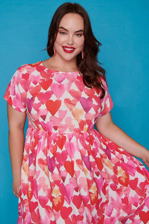 Bam Painterly Hearts Dress