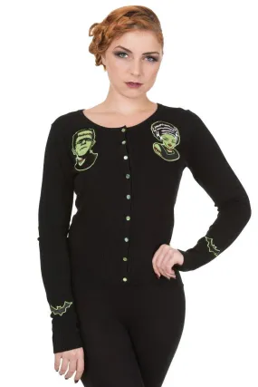 Banned - FRANKENSTEIN AND BRIDE- Womens  - Cardigan Jumper,