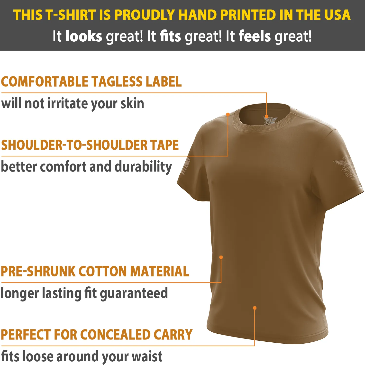 Basic - Coyote   Tan Short Sleeve Shirt