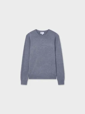 Basic Crew Sweater LS-Heathered Grey