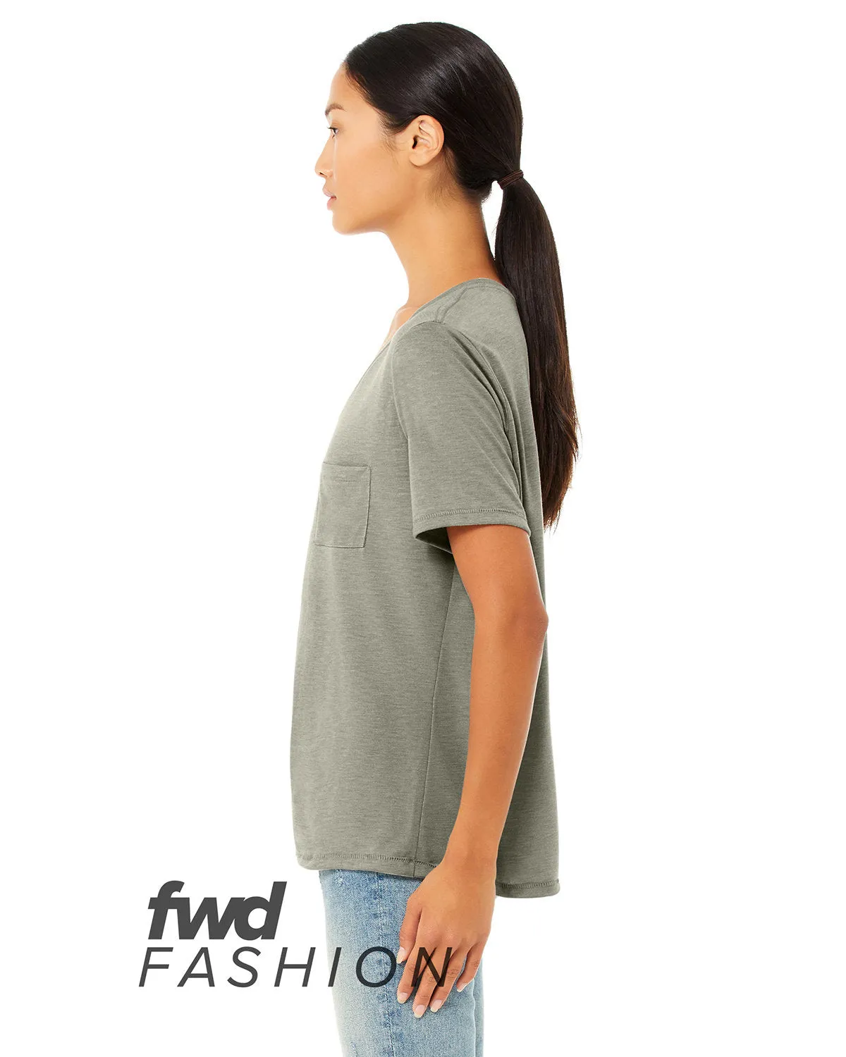 Bella   Canvas FWD Fashion Ladies' Flowy Pocket T-Shirt