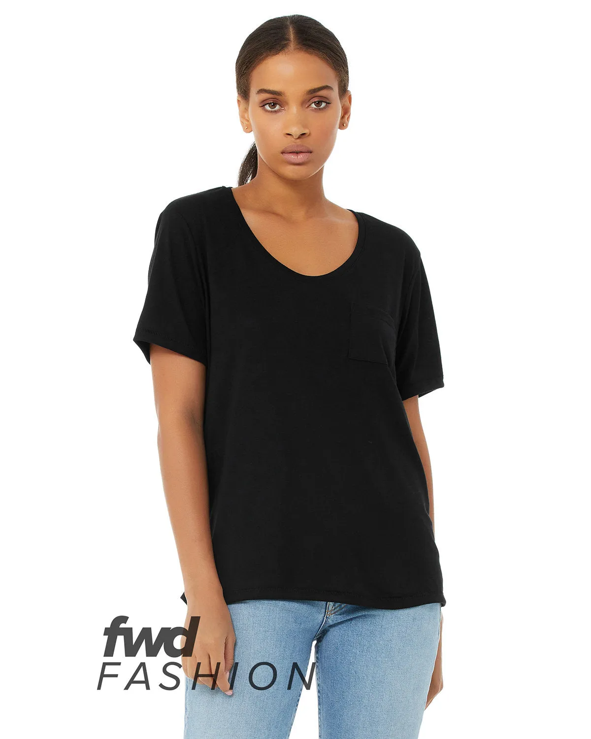 Bella   Canvas FWD Fashion Ladies' Flowy Pocket T-Shirt