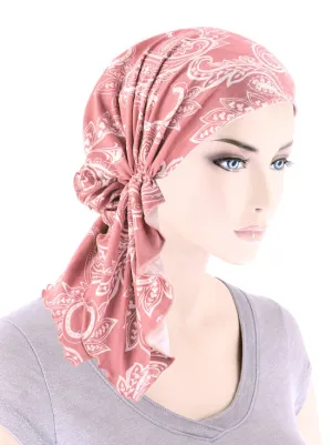 Bella Scarf Dusty Pink Paisley