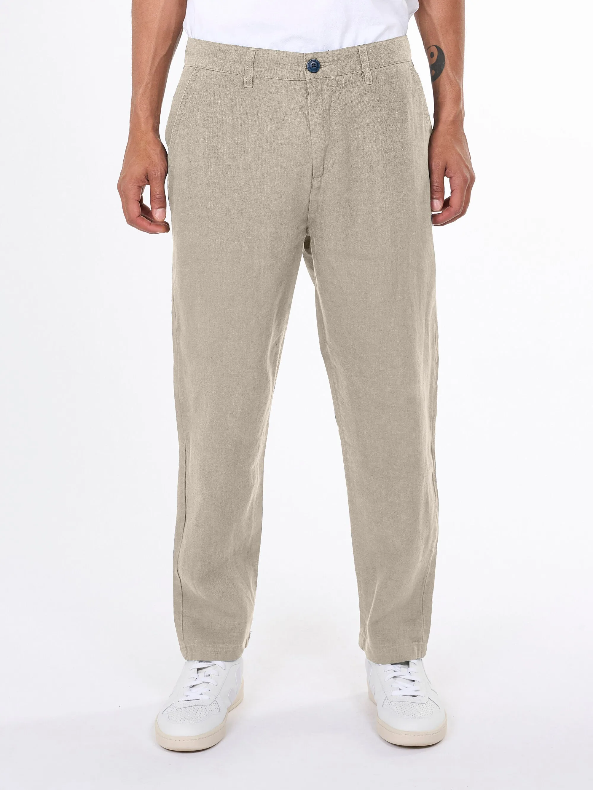 BOB loose linen pant - Light feather gray