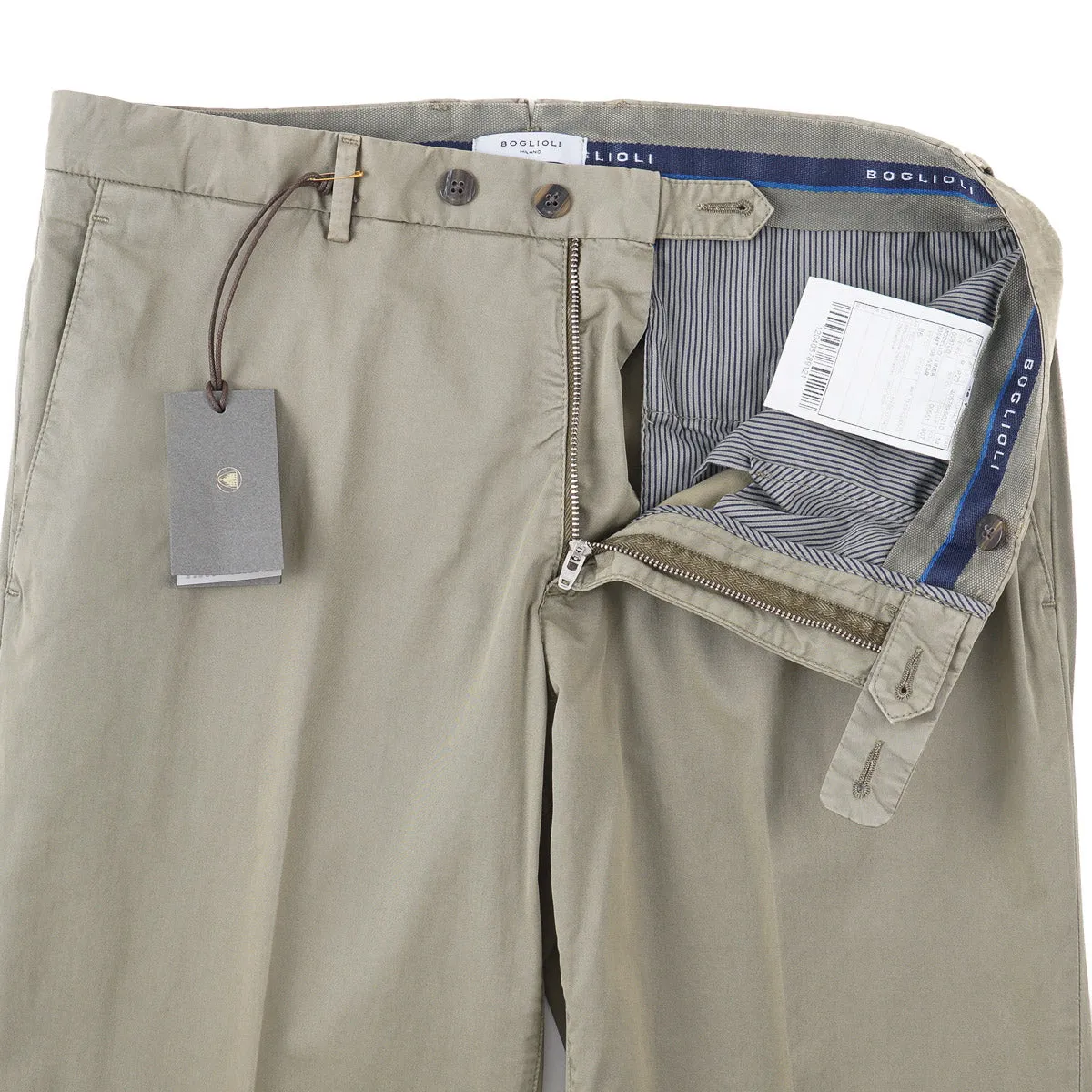 Boglioli Regular-Fit Washed Cotton Pants