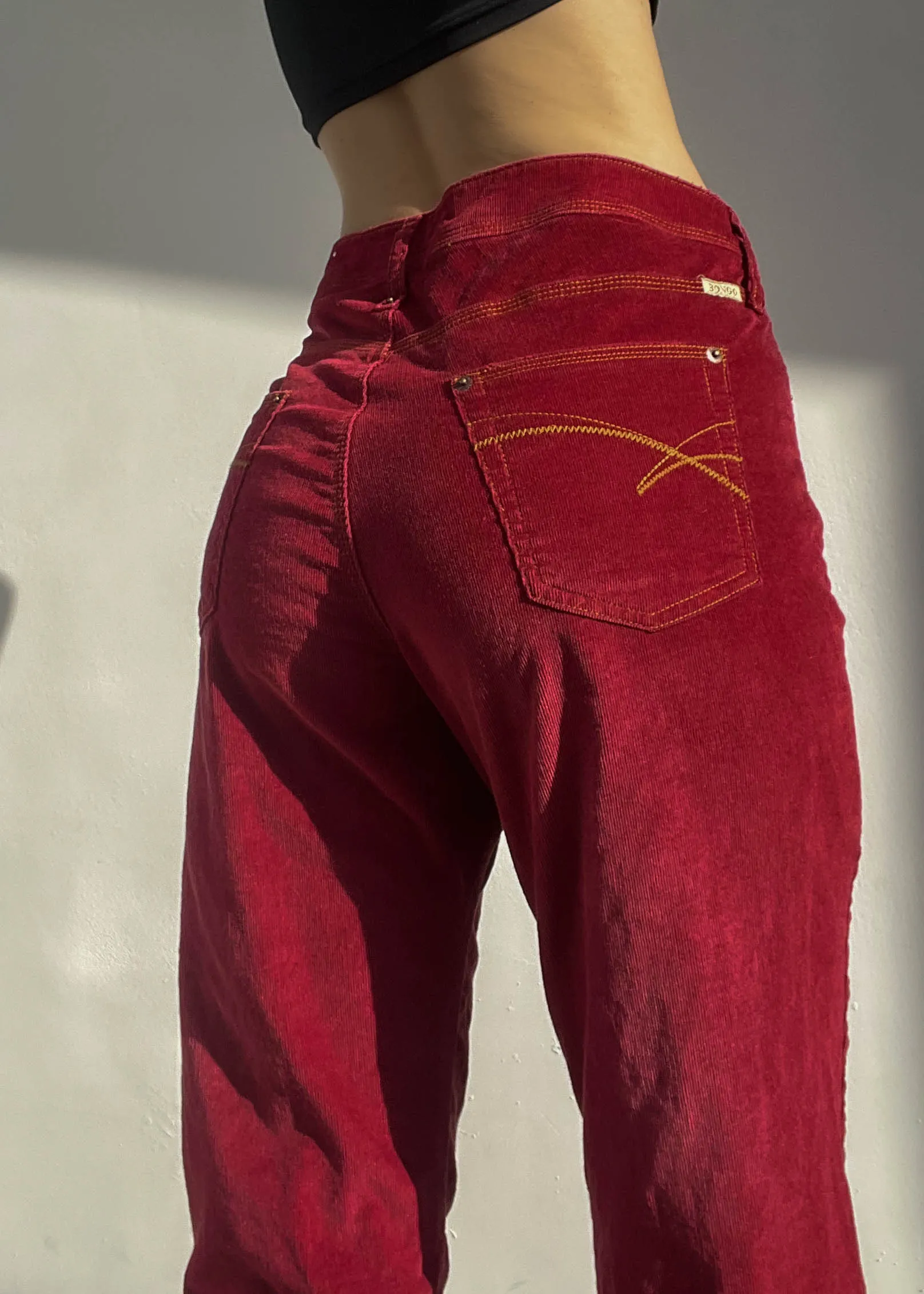 Bongo Red Corduroy Flares (XL)