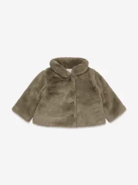 Bonpoint Baby Girls Faux Fur Jacket ion Brown