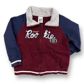 Boys Carter's Size 18 Months Maroon & Navy Zippered Sweatshirt