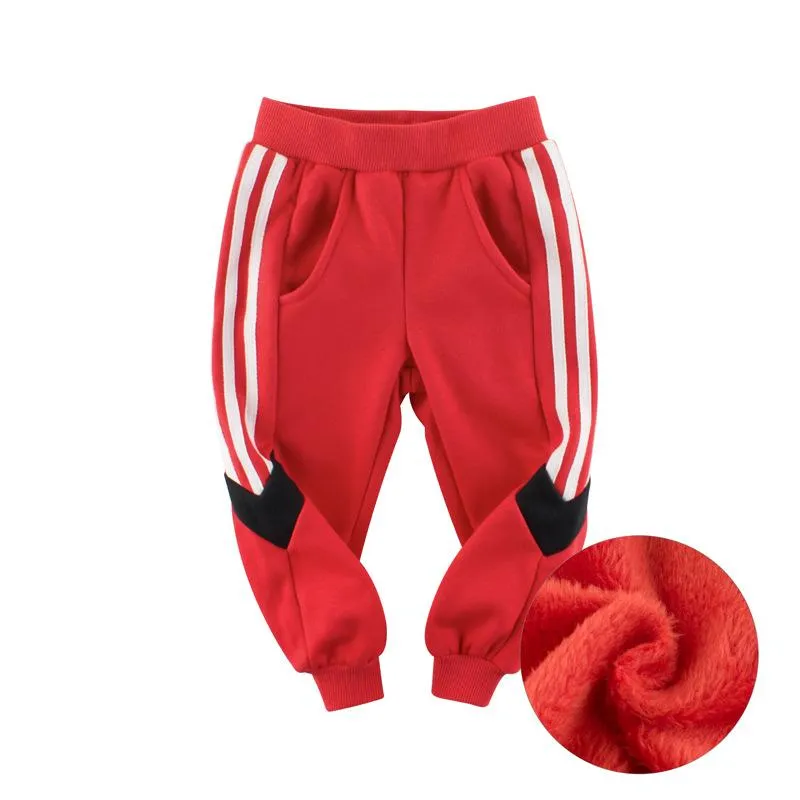 Boy's Premium Red/Black Casual Pants