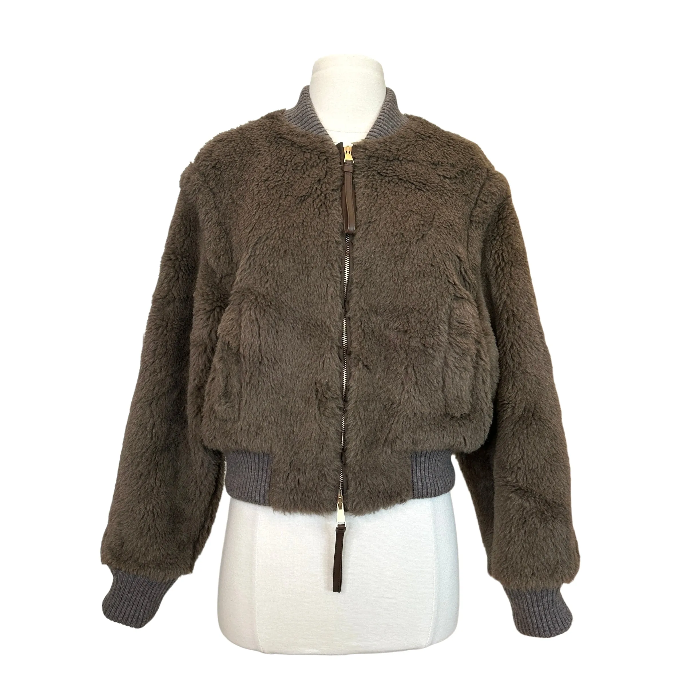 Brown Teddy Bomber Jacket - 6