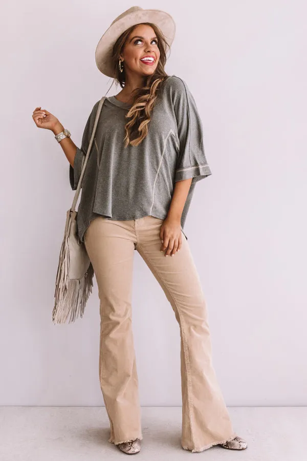 Cabernet At The Cabin Shift Top in Olive