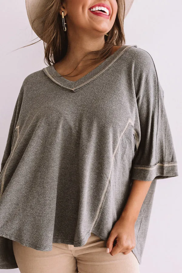 Cabernet At The Cabin Shift Top in Olive