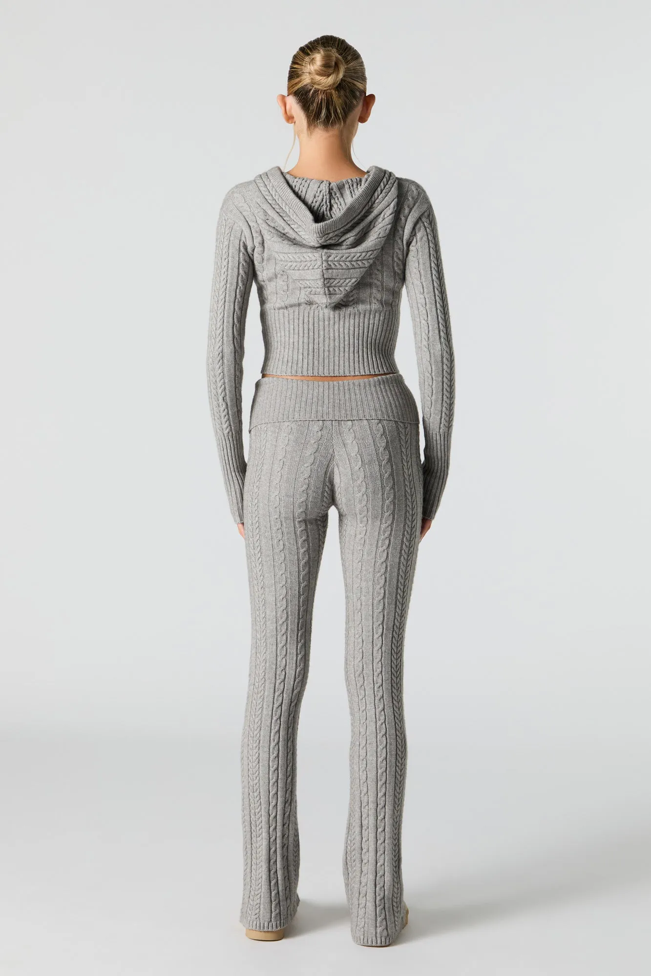 Cable Knit Wide Leg Pant