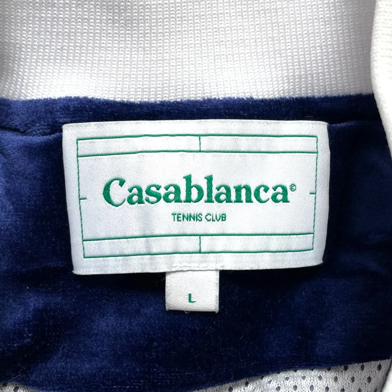 Casablanca Laurel Velour Track Jacket Blue Pre-Owned