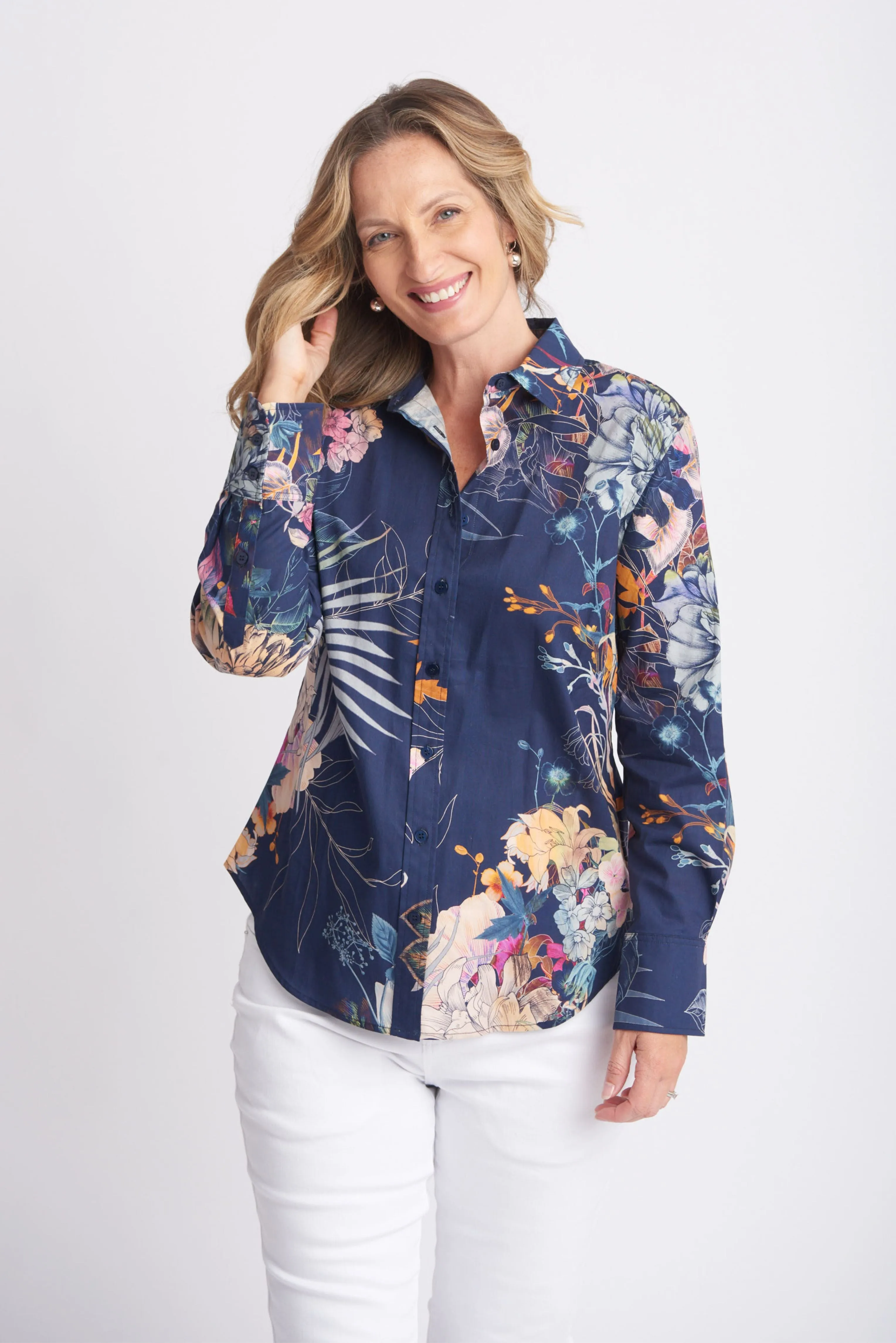 Casual Paradise Print Cotton Shirt