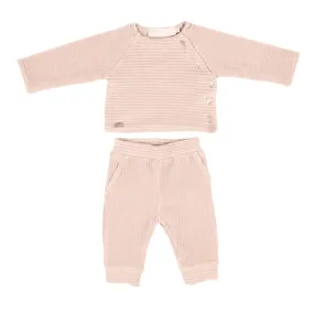 CELESTE | Girls Pale Pink Corduroy Knit Set (2)