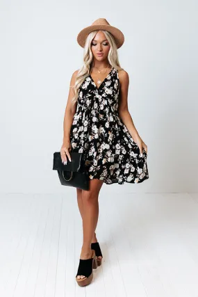 Chasing Butterflies Babydoll Dress In Black