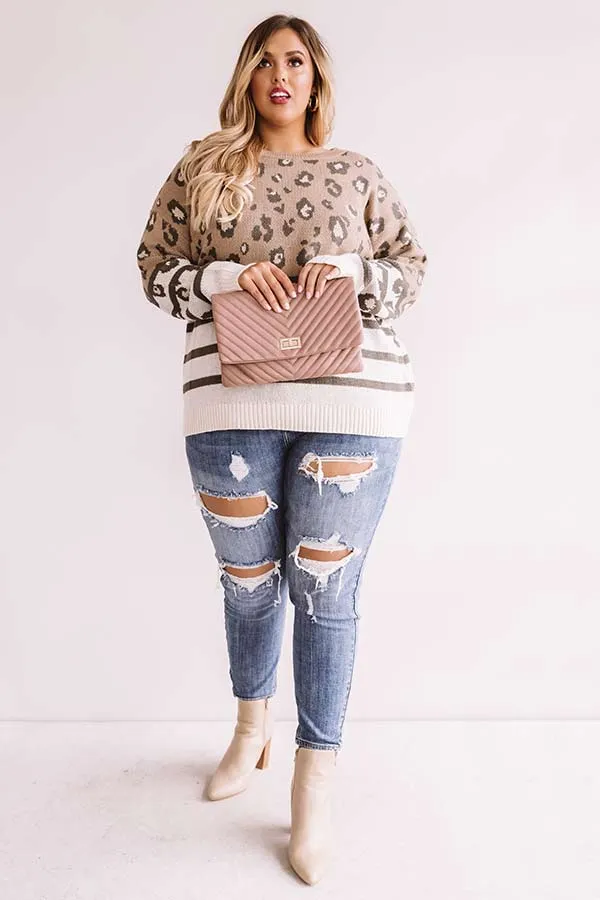 Chic Simplicity Leopard Sweater  Curves