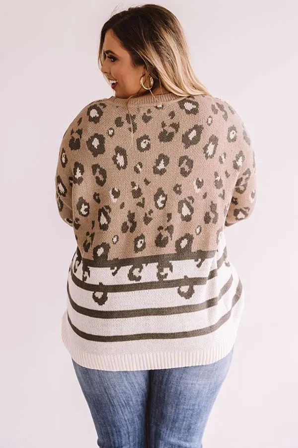 Chic Simplicity Leopard Sweater  Curves