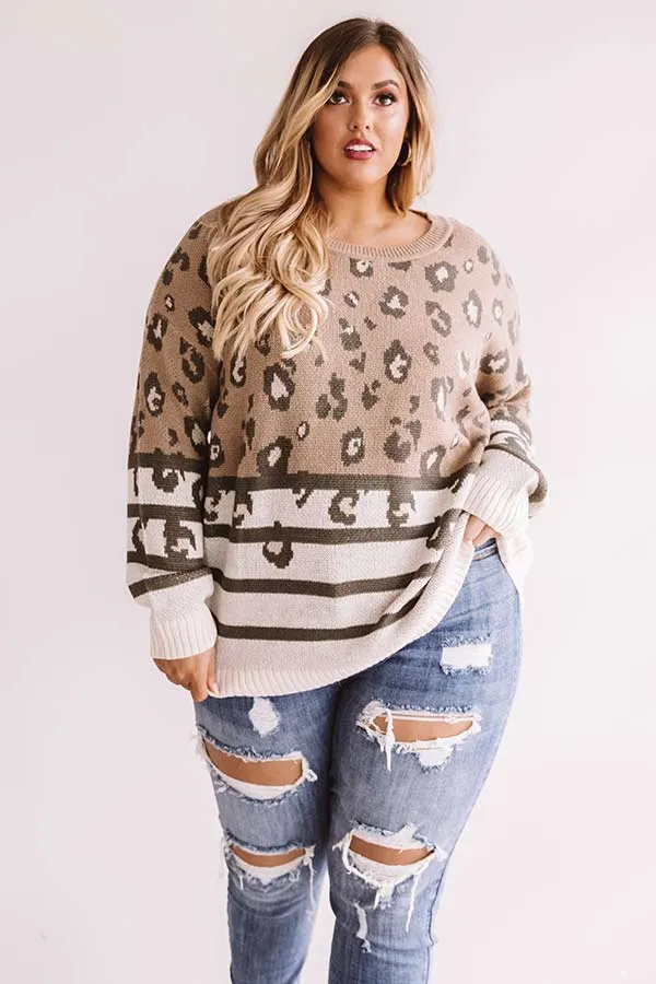 Chic Simplicity Leopard Sweater  Curves