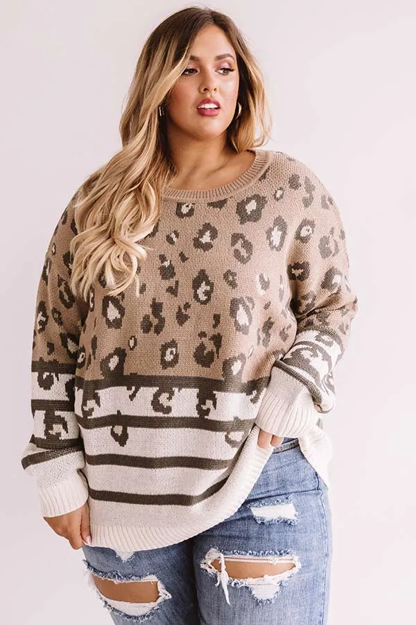 Chic Simplicity Leopard Sweater  Curves