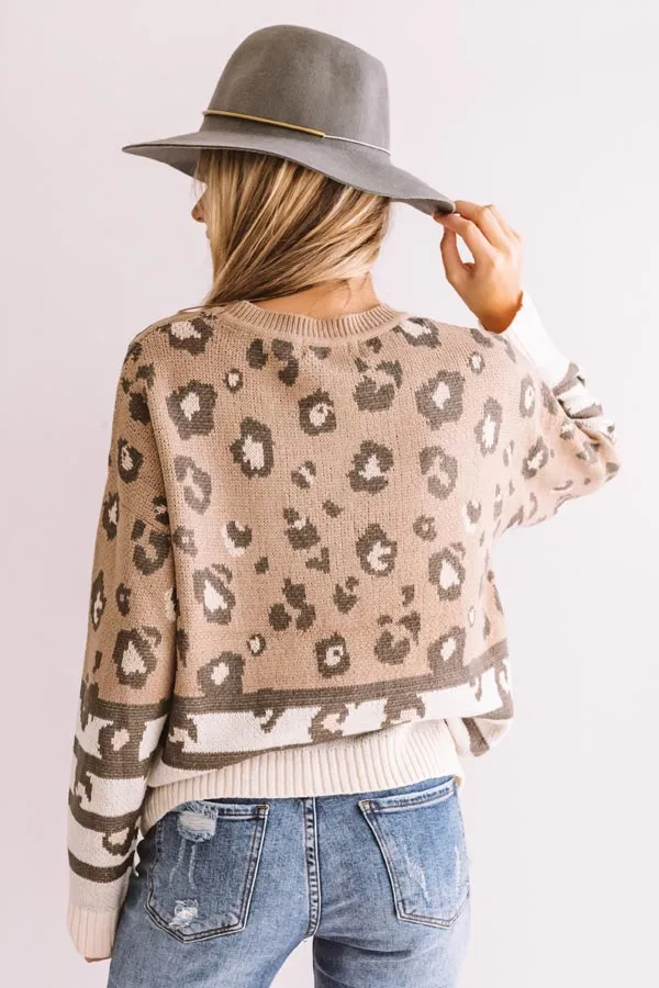 Chic Simplicity Leopard Sweater