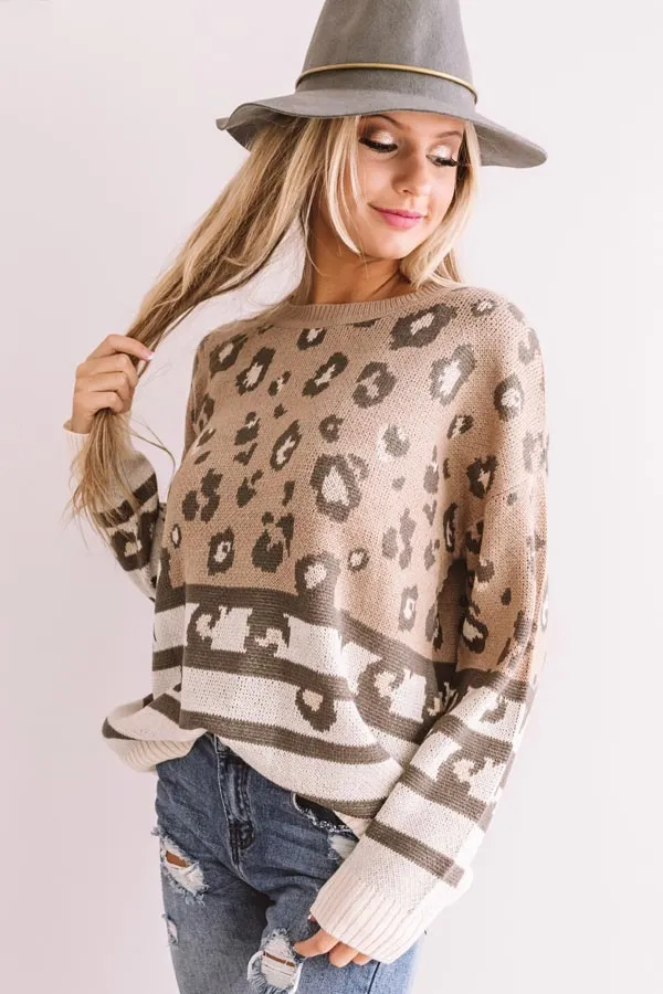 Chic Simplicity Leopard Sweater