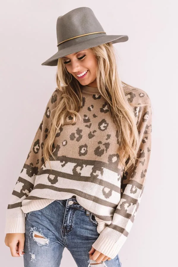 Chic Simplicity Leopard Sweater