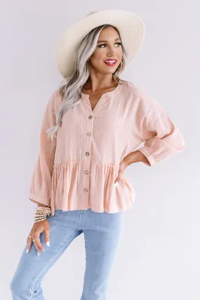 Chic Soleil Shift Top in Pink