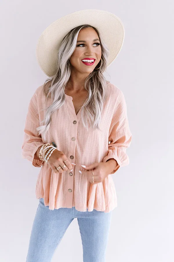 Chic Soleil Shift Top in Pink