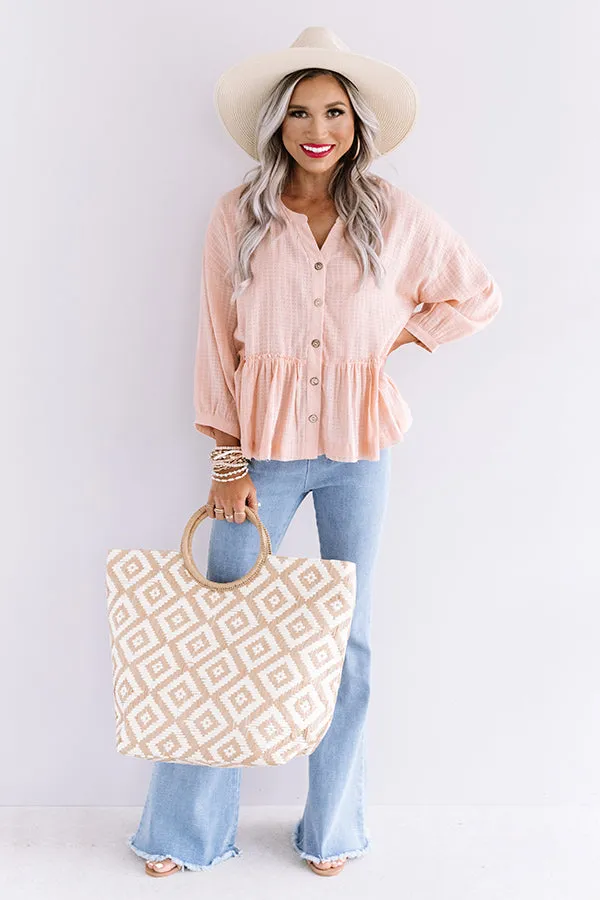 Chic Soleil Shift Top in Pink